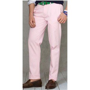 Lauren Ralph Lauren Men's Pink Linen Trouser Pant